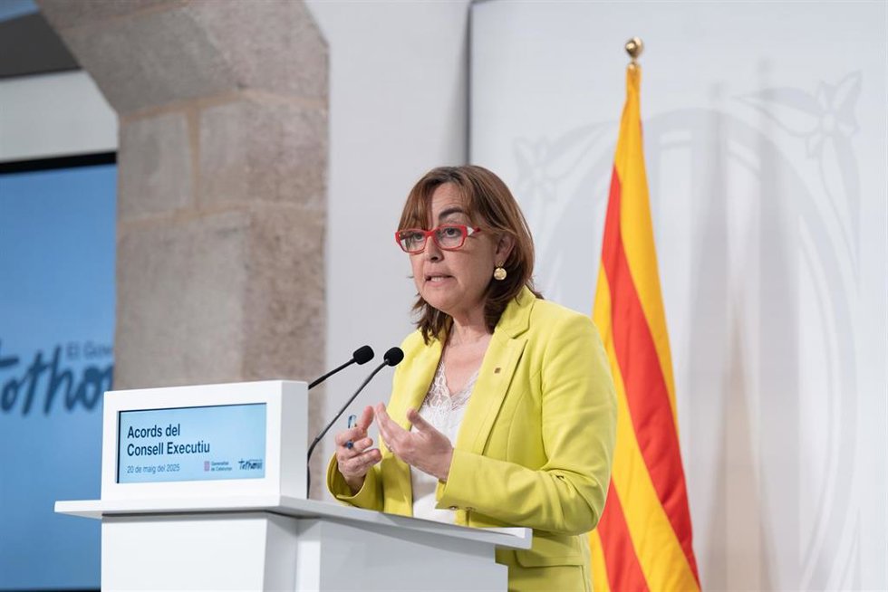 La portavoz del Govern, Sílvia Paneque, en la rueda de prensa posterior al Consell Executiu