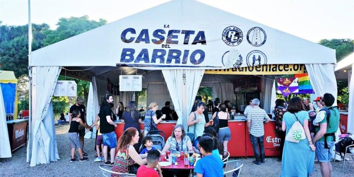 Una caseta en las Fiestas de Hortaleza