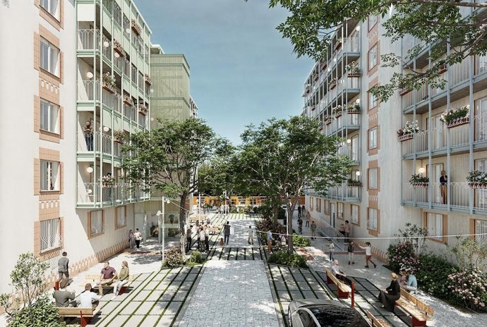 Recreación del proyecto de rehabilitación de viviendas y reurbanización en Virgen del Remedio