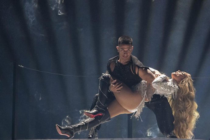 May 13, 2025, Basel, Switzerland: Melody of Spainperforms at the 69th Eurovision Song Contest held at St Jakobshalle on May 13, 2025 Basel, Switzerland.,Image: 998604540, License: Rights-managed, Restrictions: , Model Release: no, Credit line: Baden Roth 