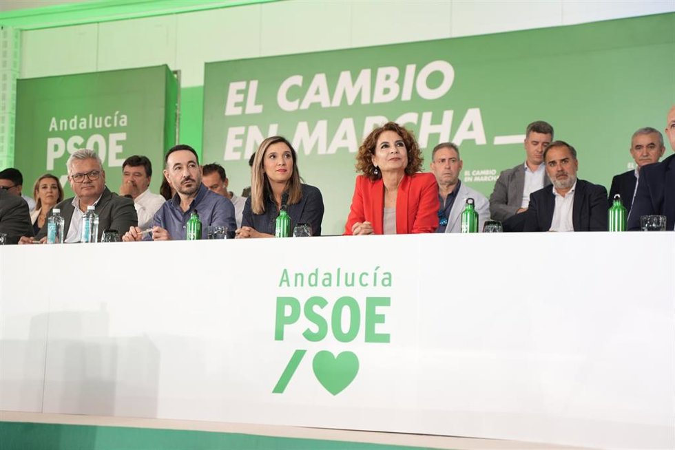 Reunión del Comité Director del PSOE-A en San Juan de Aznalfarache el 16 de mayo de 2025. (Foto de archivo).