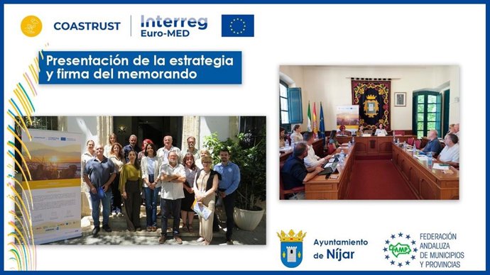 Presentación de la estrategia y firma del memorando del proyecto Coastrust en el Ayuntamiento de Níjar (Almería).