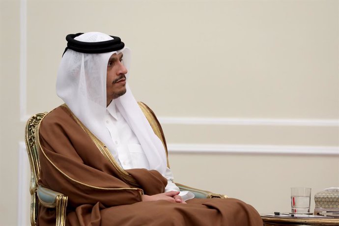 Archivo - November 20, 2024, Tehran, Iran: Qatar's Prime Minister MOHAMMED BIN ABDULRAHMAN BIN JASSIM AL THANI meets the Iranian President (unseen) in Tehran.
