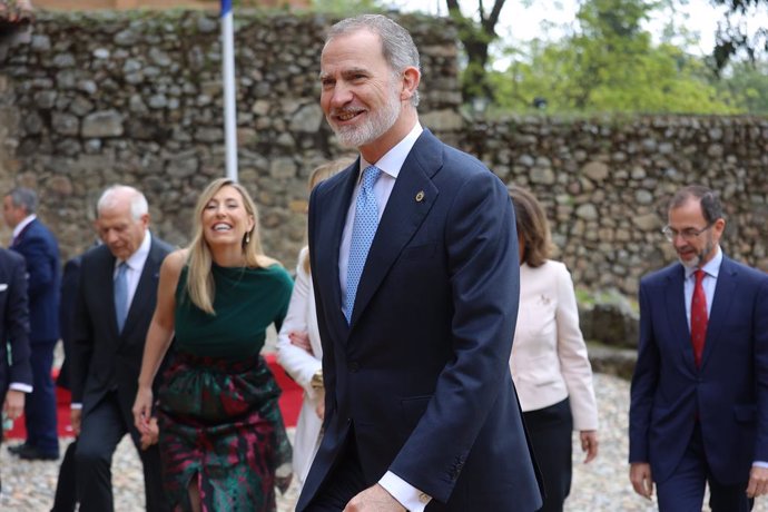 El Rey Felipe VI a su llegada a la ceremonia de entrega del XVIII Premio Carlos V