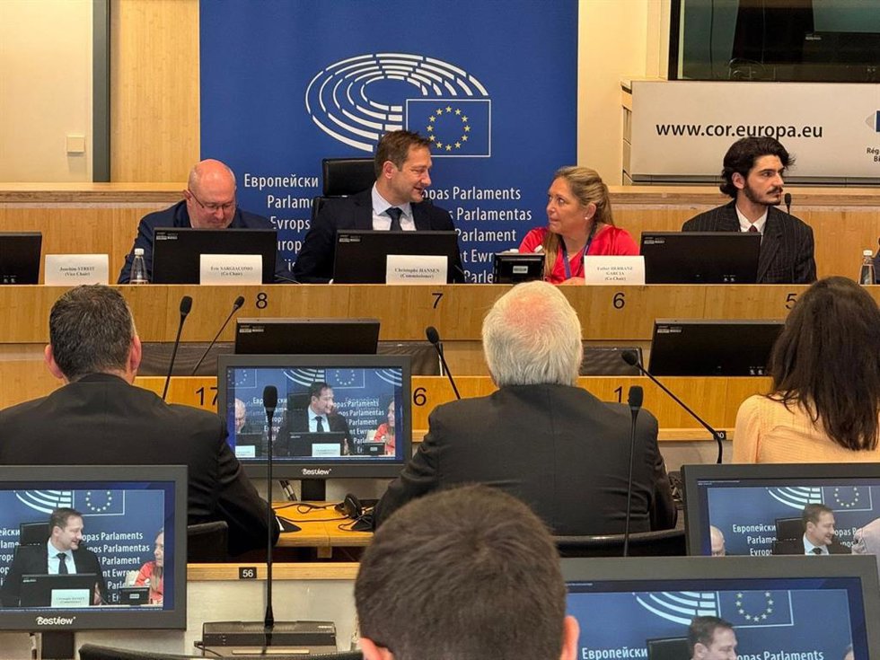 Reunión Intergrupo Vino , Alimentos y Calidad del Parlamento Europeo en la que ha participado la copresidenta, la eurodiputada del PP de La Rioja, Esther Herranz