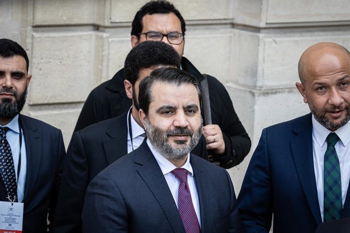 May 7, 2025, Paris, France: Syria's caretaker Foreign Minister Asaad al-Shaibani seen at the entrance of the Elysee Presidential Palace during the meeting. The French President met with the Ahmed al-Sharaa, Syria's Interim President at the Elysee Presiden