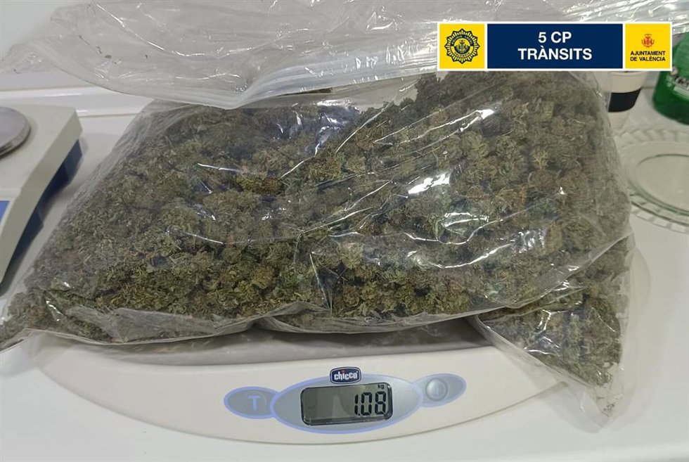 Droga intervenida en la operación