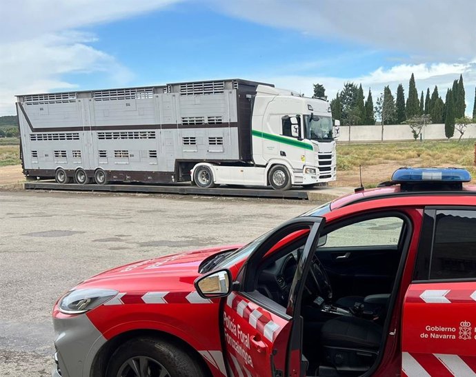 Imagen del vehículo interceptado en Valtierra