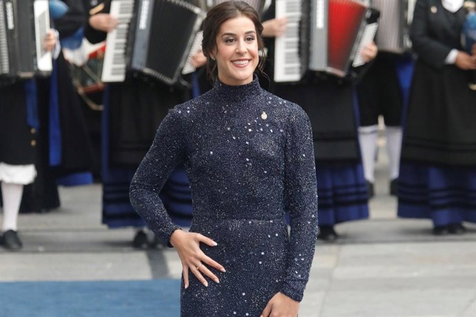Archivo - La deportista olímpica Carolina Marín, premio Princesa de Asturias de los Deportes 2024, a su llegada al Teatro Campoamor para asistir a la ceremonia de entrega de los 'Premios Princesa de Asturias 2024', a 25 de octubre de 2024, en Oviedo.