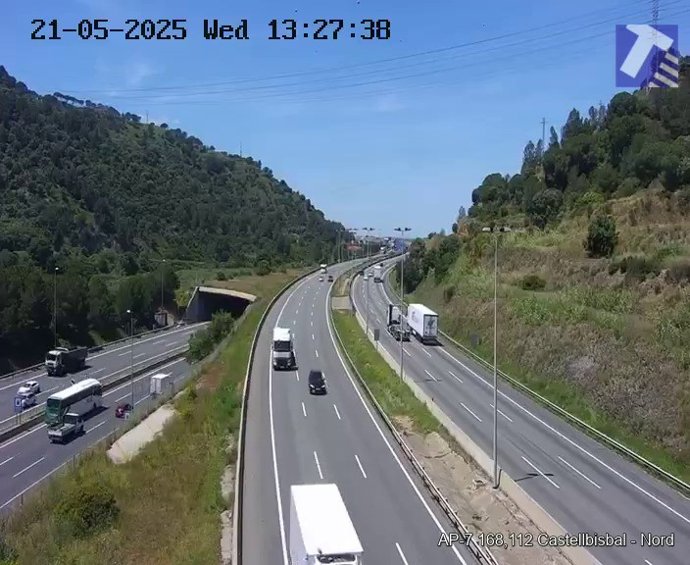 Circulación normalizada entre Castellbisbal y Gelida (Barcelona) en sentido sur