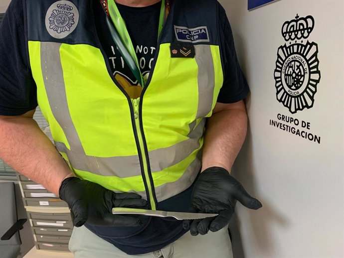 El cuchillo supuestamente empleado por el agresor.