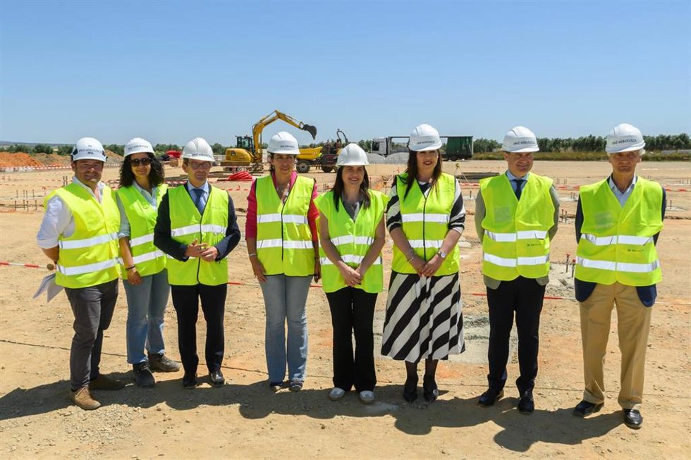 Visita a las obras de la subestación El Condado en La Palma del Condado (Huelva).