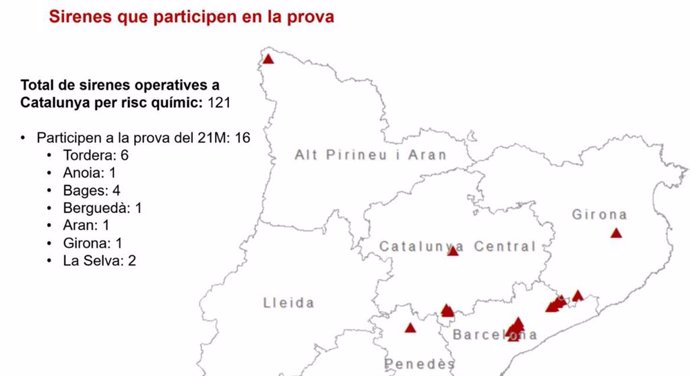 Mapa on s'ha fet el simulacre