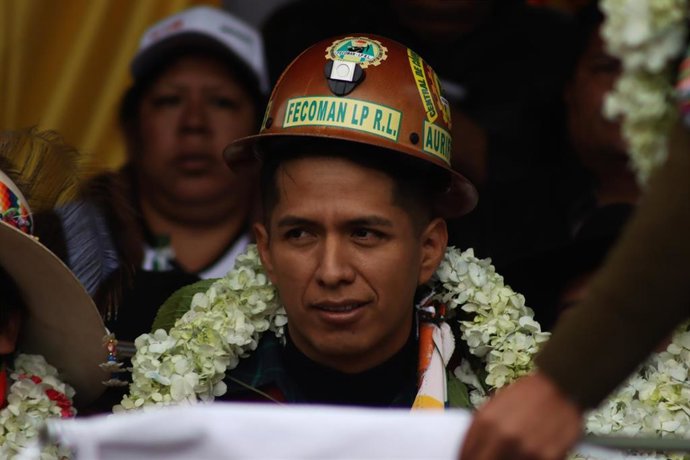 El presidente del Senado de Bolivia, Andrónico Rodríguez