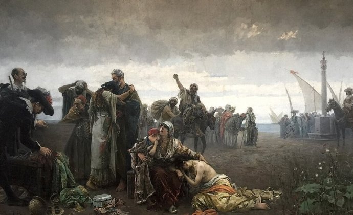 La expulsión de los moriscos' (A expulsão dos mouros), de Gabriel Puig Roda