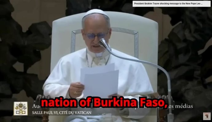 Archivo - Captura del vídeo falso del Papa León XIV.