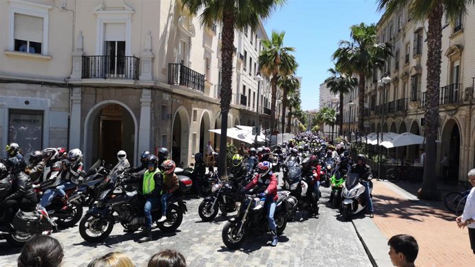 Ruta Solidaria en Motocicleta, organizada por CSIF Huelva.