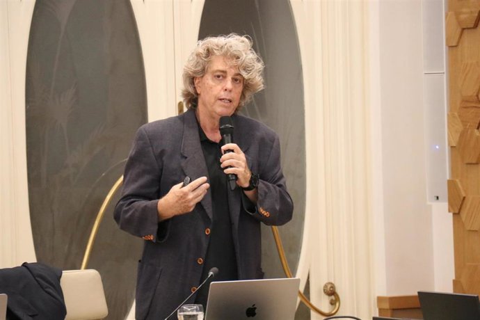 El director del Sistema de Observación y Predicción Costera de Baleares (Socib), Joaquín Tintoré, en su comparecencia en la comisión del Parlament.