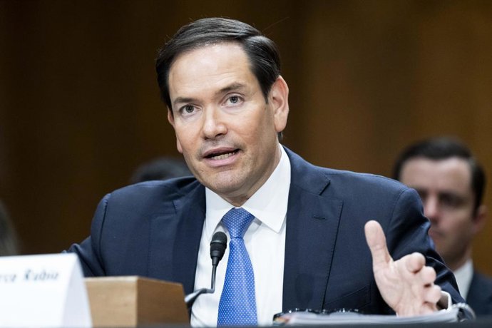 20 de maio de 2025, Washington, Distrito de Columbia, EUA: O Secretário de Estado dos EUA, MARCO RUBIO, discursa em uma audiência do Comitê de Relações Exteriores do Senado no Capitólio dos EUA em Washington, D.C.