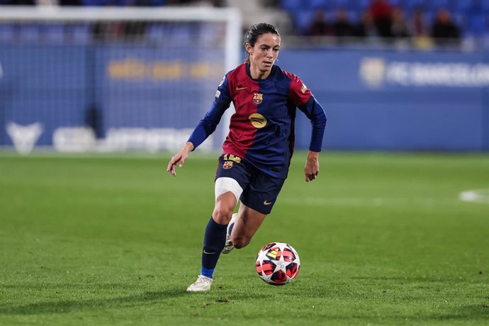 Archivo - Aitana Bonmati of FC Barcelona Femenino in action during the UEFA Women's Champions League 2024/25 Group Stage MD3, football match played between FC Barcelona and SKN St. Polten at Johan Cruyff Stadium on November 12, 2024 in Sant Joan Despi, Sp