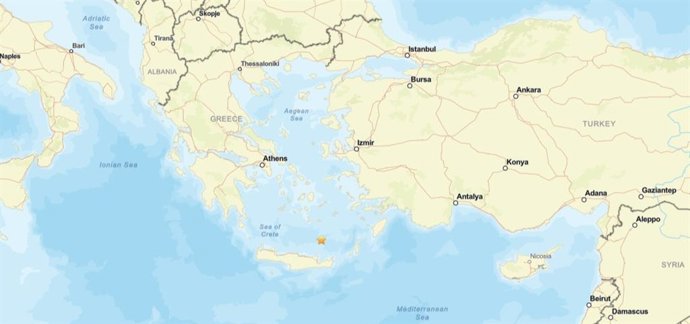 Un terremoto de magnitud 6,1 en la escala abierta de Richter sacude la isla de Creta, en Grecia
