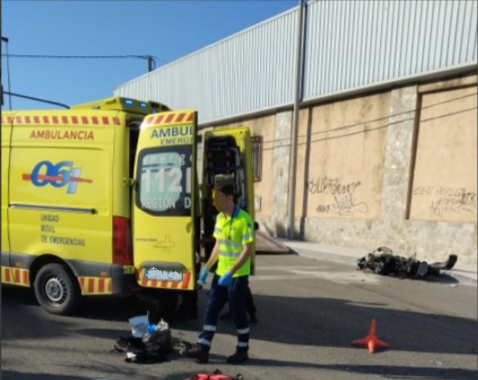 Imagen del lugar del accidente facilitada por el 061