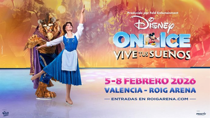 La "magia" llegará al Roig Arena en 2026 con el show 'Disney On Ice: Vive tus Sueños'