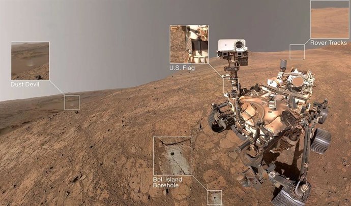 A sonda Perseverance da NASA tirou esta selfie em 10 de maio de 2025.