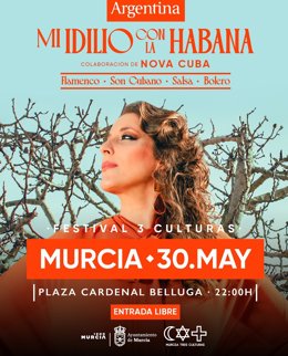 La cantaora Argentina presenta la próxima semana en el Festival Murica Tres Culturas 'Mi idilio con La Habana'
