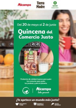 Cartel de la Quincena Comercio Justo de Alcampo y Oxfam Intermón