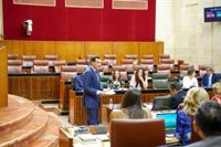 Moreno critica "performance" de PSOE-A por abandono de Pleno del Parlamento: "Montero ha traído bronca y política sucia"