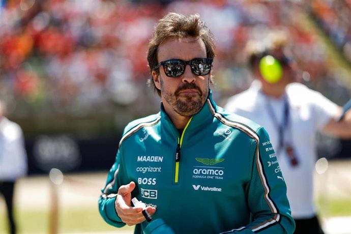El piloto español de Aston Martin, Fernando Alonso.