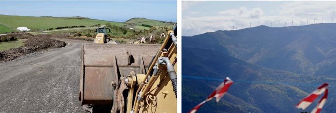 Imagenes de la zona de obras.