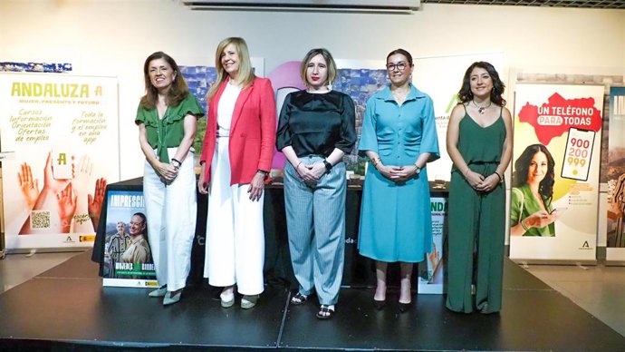 (Desde Izda.) Botella, Alarcón, Parrado, López Y Bustos, En La Inauguración De La Jornada.