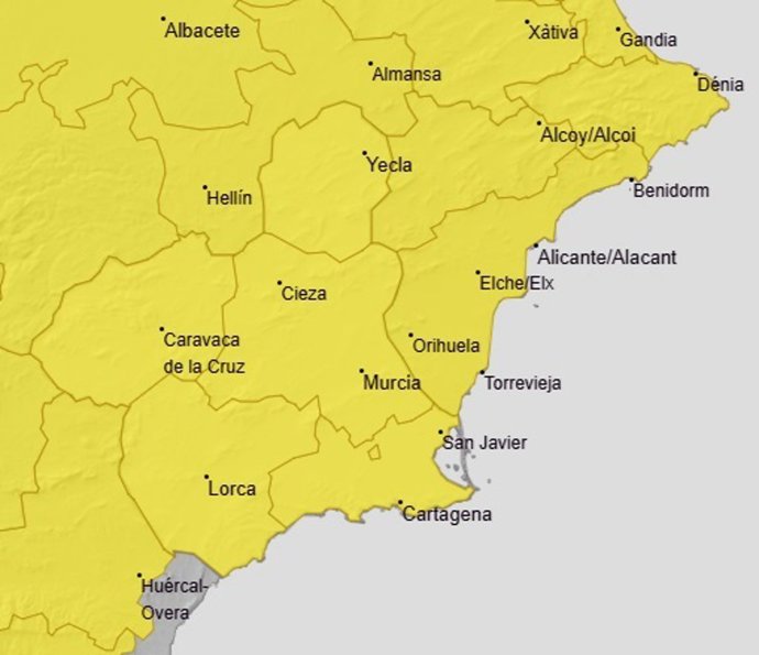 Toda la Región estará en aviso amarillo por lluvias y tormentas en la madrugada de este viernes
