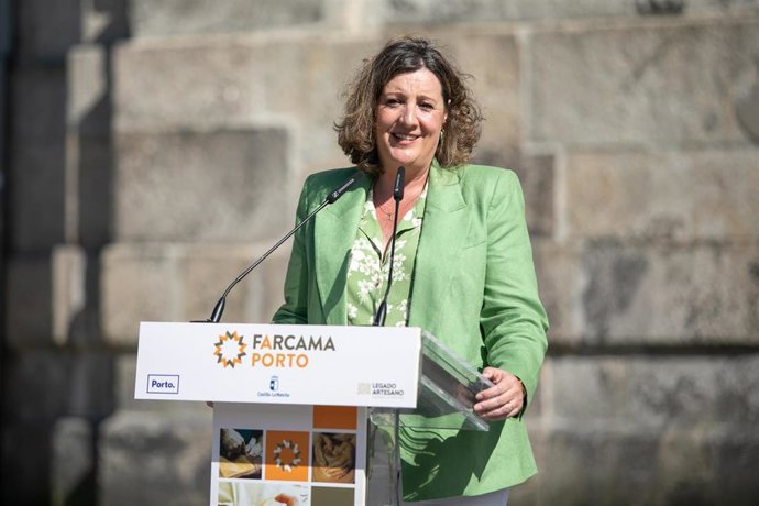La consejera de Economía, Empresas y Empleo, Patricia Franco, durante la inauguración de Farcama.