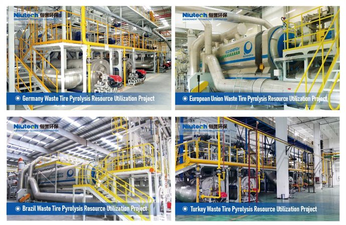 On-site of Some Global Scrap Tire Pyrolysis Disposal Projects