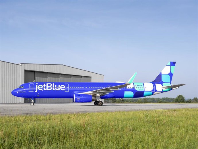 Archivo - Airbus A321LR de JetBlue.