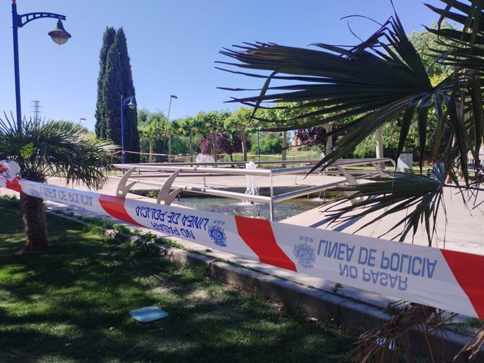 Zona acordonada en Leganés tras localizarse el cuerpo sin vida de un hombre