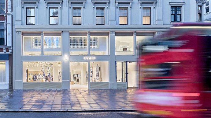 Fachada de la nueva tienda de Oysho en Londres, ubicada en Oxford Street