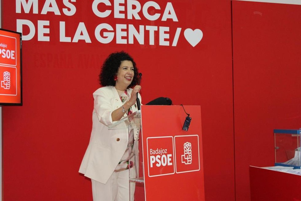 Silvia González tras ser elegida secretaria general del PSOE local de Badajoz