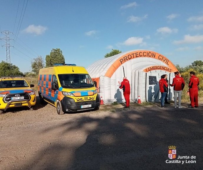 Puesto de mando establecido para la búsqueda de un varón desaparecido el jueves 22 de mayo en Valladolid