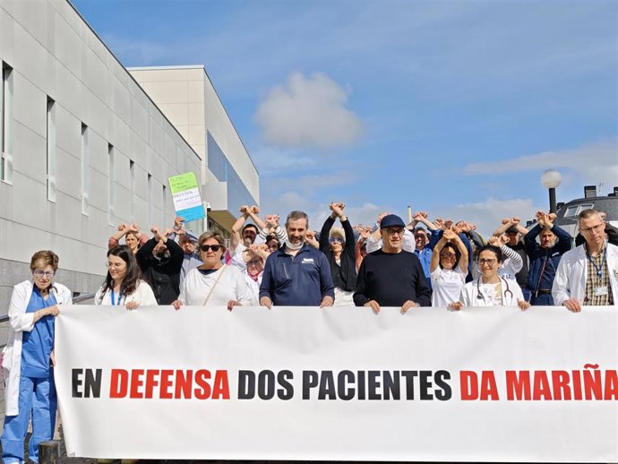 Protestas del personal hospitalario, a 22 de mayo de 2025.