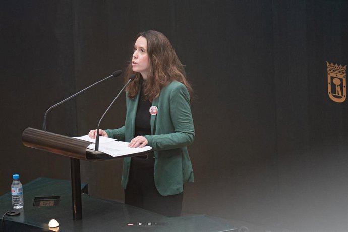 Archivo - La concejala del PSOE, María Caso, durante un pleno en el Ayuntamiento de Madrid, a 29 de enero de 2024, en Madrid (España). 