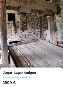Venta por Internet de un lagar de sidra