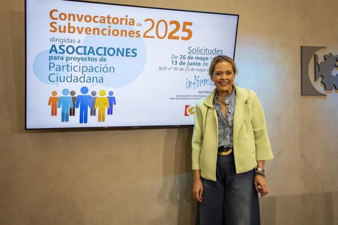 Auxiliadora Moreno, en la presentación de la convocatoria de subvenciones de la instución provincial para actividades de participación de las asociaciones cordobesas.