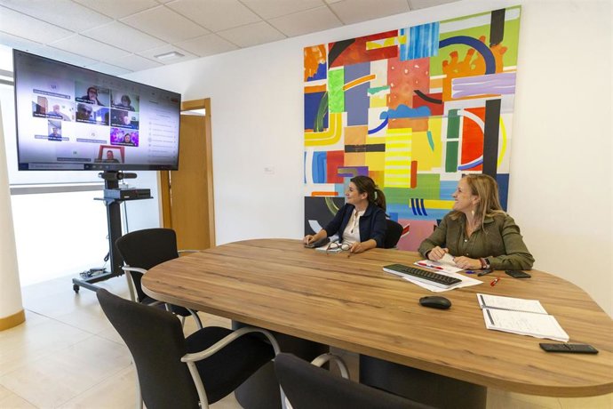 La consejera de Presidencia, Isabel Urrutia, se reúne por videoconferencia con las Casas de Cantabria