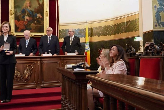 Esther Koplowitz durante el acto de entrega de la medalla