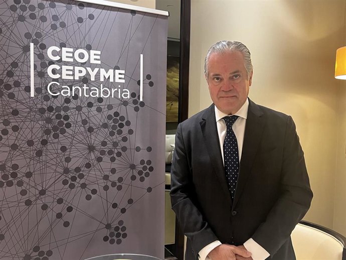 El empresario Marcos de Quinto antes de intervenir en un acto organizado por CEOE-Cepyme Cantabria