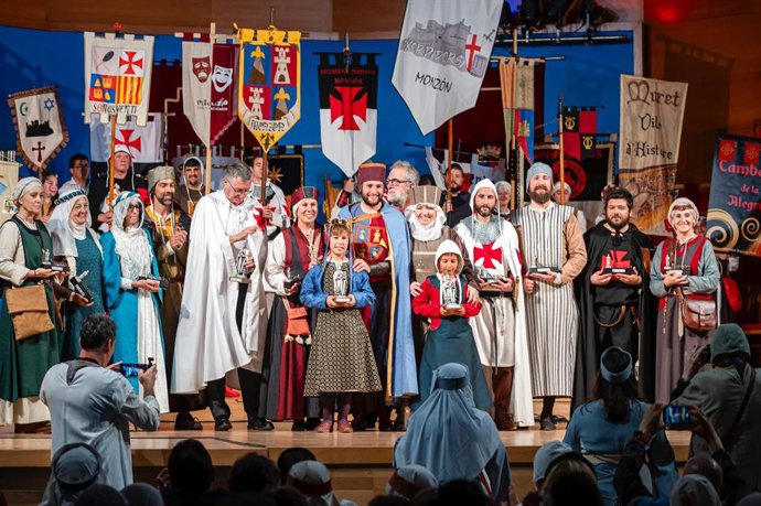Homenaje Templario a Jaime I y Guillem de Mont-rodón de Monzón.